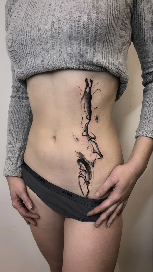 Tatouage ornements japonais par Alexandra - Lemon Tattoo Castelnau-le-Lez