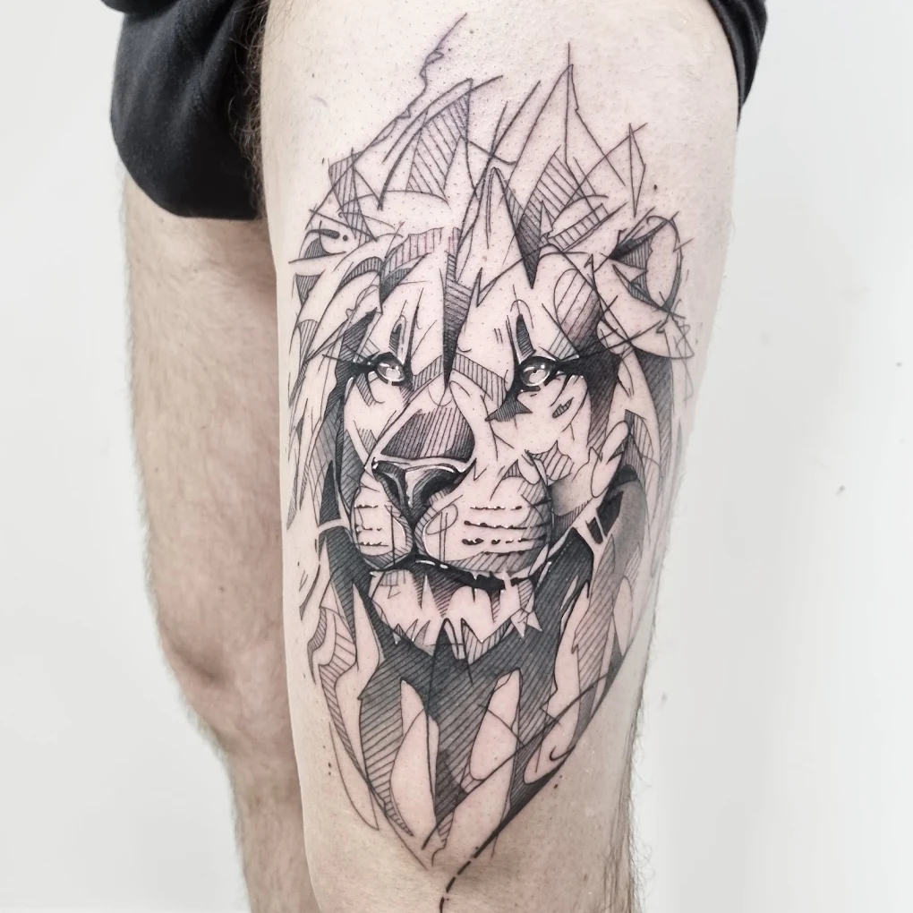 Tatouage sketch réaliste par Vincent - Lemon Tattoo Castelnau-le-Lez